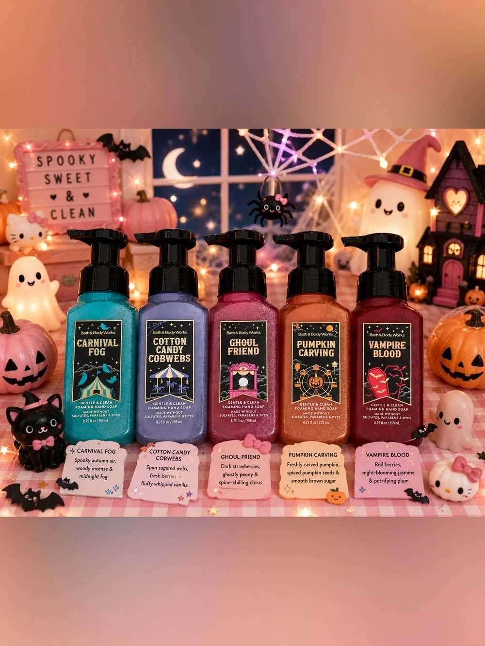 Bath & Body Works Halloween 2025 Foaming Hand Soap – Set of 5